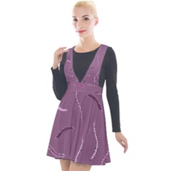 Plumelet Pen Ethnic Elegant Hippie Plunge Pinafore Velour Dress by Sudhe