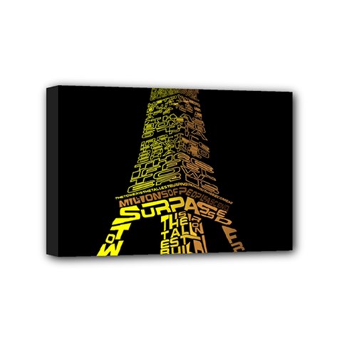 The Eiffel Tower Paris Mini Canvas 6  X 4  (stretched) by Sudhe