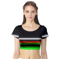 Colorful Neon Background Images Short Sleeve Crop Top by Sudhe