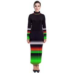 Colorful Neon Background Images Turtleneck Maxi Dress by Sudhe