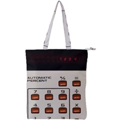 Vintage Calculator Double Zip Up Tote Bag