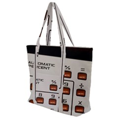 Vintage Calculator Zip Up Canvas Bag