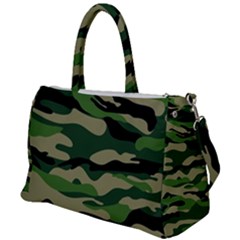 Green Military Vector Pattern Texture Duffel Travel Bag