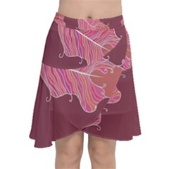 Plumelet Pen Ethnic Elegant Hippie Chiffon Wrap Front Skirt by Sudhe