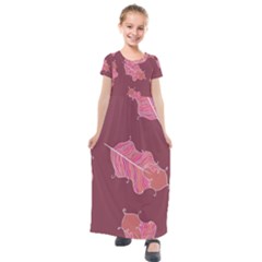 Plumelet Pen Ethnic Elegant Hippie Kids  Short Sleeve Maxi Dress by Sudhe