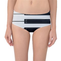 Keybord Piano Mid-waist Bikini Bottoms by Sudhe