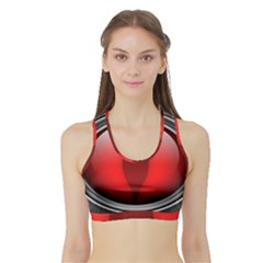 Red Eye Sports Bra With Border by Sudhe