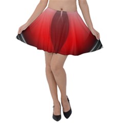 Red Eye Velvet Skater Skirt by Sudhe