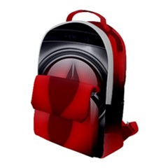 Red Eye Flap Pocket Backpack (large) by Sudhe