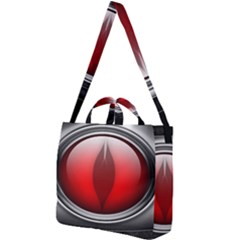 Red Eye Square Shoulder Tote Bag by Sudhe