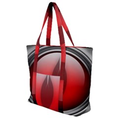 Red Eye Zip Up Canvas Bag