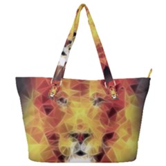 Fractal Lion Full Print Shoulder Bag