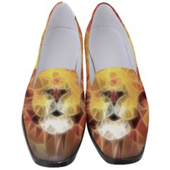 Fractal Lion Women s Classic Loafer Heels by Sudhe