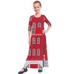 Red House Kids  Quarter Sleeve Maxi Dress by Sudhe