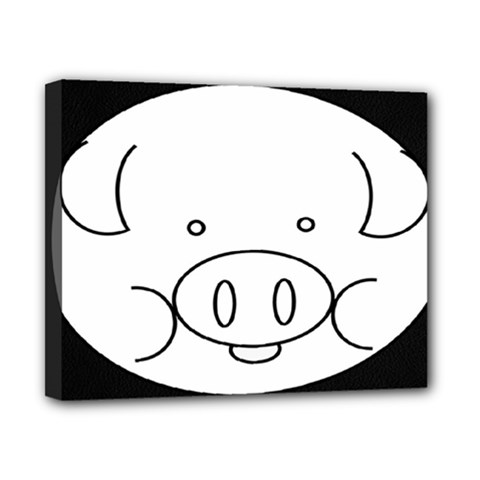 Pig Logo Canvas 10  X 8  (stretched) by Sudhe