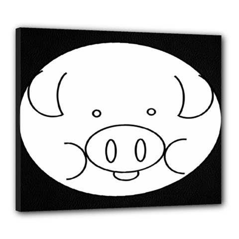 Pig Logo Canvas 24  X 20  (stretched) by Sudhe