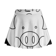 Pig Logo Mini Flare Skirt by Sudhe