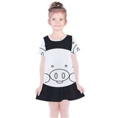 Pig Logo Kids  Simple Cotton Dress by Sudhe