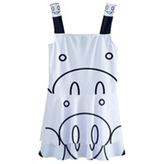 Pig Logo Kids  Layered Skirt Swimsuit by Sudhe