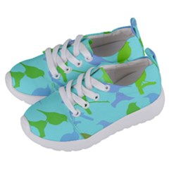 Bird Watching - Light Blue Green- Kids  Lightweight Sports Shoes by WensdaiAmbrose