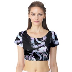 Mother Mary Short Sleeve Crop Top by snowwhitegirl