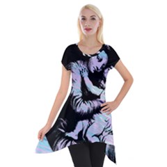 Mother Mary Short Sleeve Side Drop Tunic by snowwhitegirl