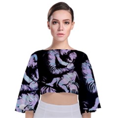 Mother Mary Tie Back Butterfly Sleeve Chiffon Top by snowwhitegirl