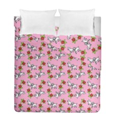 Lamb Pattern Pink Duvet Cover Double Side (full/ Double Size) by snowwhitegirl