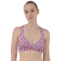 Lamb Pattern Pink Sweetheart Sports Bra by snowwhitegirl