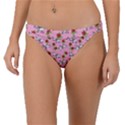 Lamb Pattern Pink Band Bikini Bottom View1