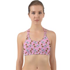 Lamb Pattern Pink Back Web Sports Bra by snowwhitegirl