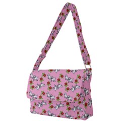 Lamb Pattern Pink Full Print Messenger Bag by snowwhitegirl