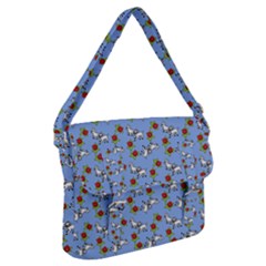 Lamb Pattern Blue Buckle Messenger Bag by snowwhitegirl