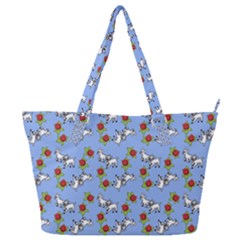 Lamb Pattern Blue Full Print Shoulder Bag by snowwhitegirl