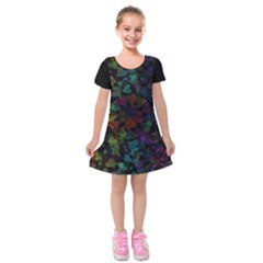 Falling Hearts  Kids  Short Sleeve Velvet Dress