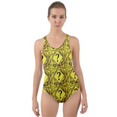 Questions Cut-out Back One Piece Swimsuit