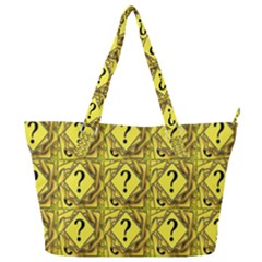 Questions Full Print Shoulder Bag