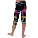 Drawing Of A Color Mandala On Black Kids  Lightweight Velour Capri Leggings  View4