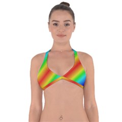 Background Diagonal Refraction Halter Neck Bikini Top by Sudhe