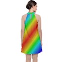 Background Diagonal Refraction Velvet Halter Neckline Dress  View2