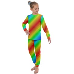 Background Diagonal Refraction Kids  Long Sleeve Set 