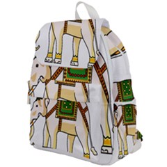 Elephant Indian Animal Design Top Flap Backpack by Sudhe