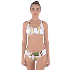 Elephant Indian Animal Design Criss Cross Bikini Set by Sudhe