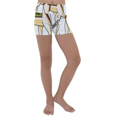 Elephant Indian Animal Design Kids  Lightweight Velour Yoga Shorts by Sudhe