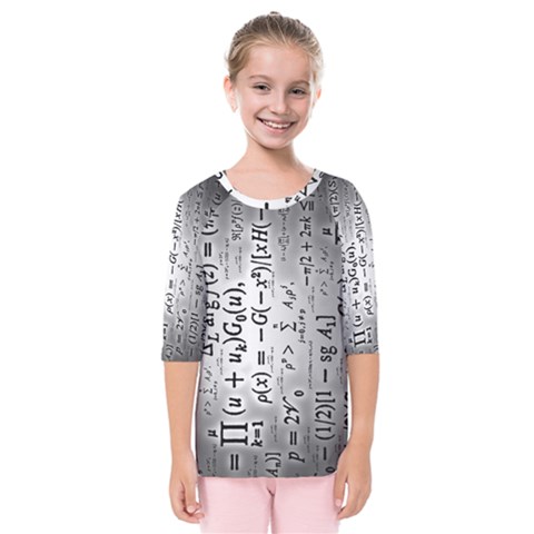 Science Formulas Kids  Quarter Sleeve Raglan Tee by Sudhe