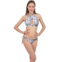 Science Formulas Cross Front Halter Bikini Set View1