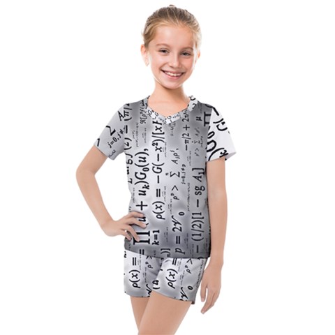 Science Formulas Kids  Mesh Tee And Shorts Set by Sudhe