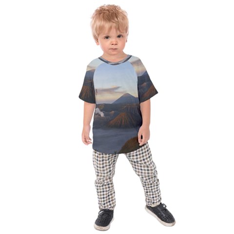 Sunrise Mount Bromo Tengger Semeru National Park  Indonesia Kids  Raglan Tee by Sudhe