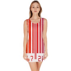 Colorful Gradient Barcode Bodycon Dress by Sudhe