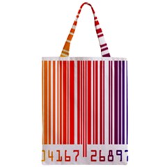 Colorful Gradient Barcode Zipper Classic Tote Bag by Sudhe